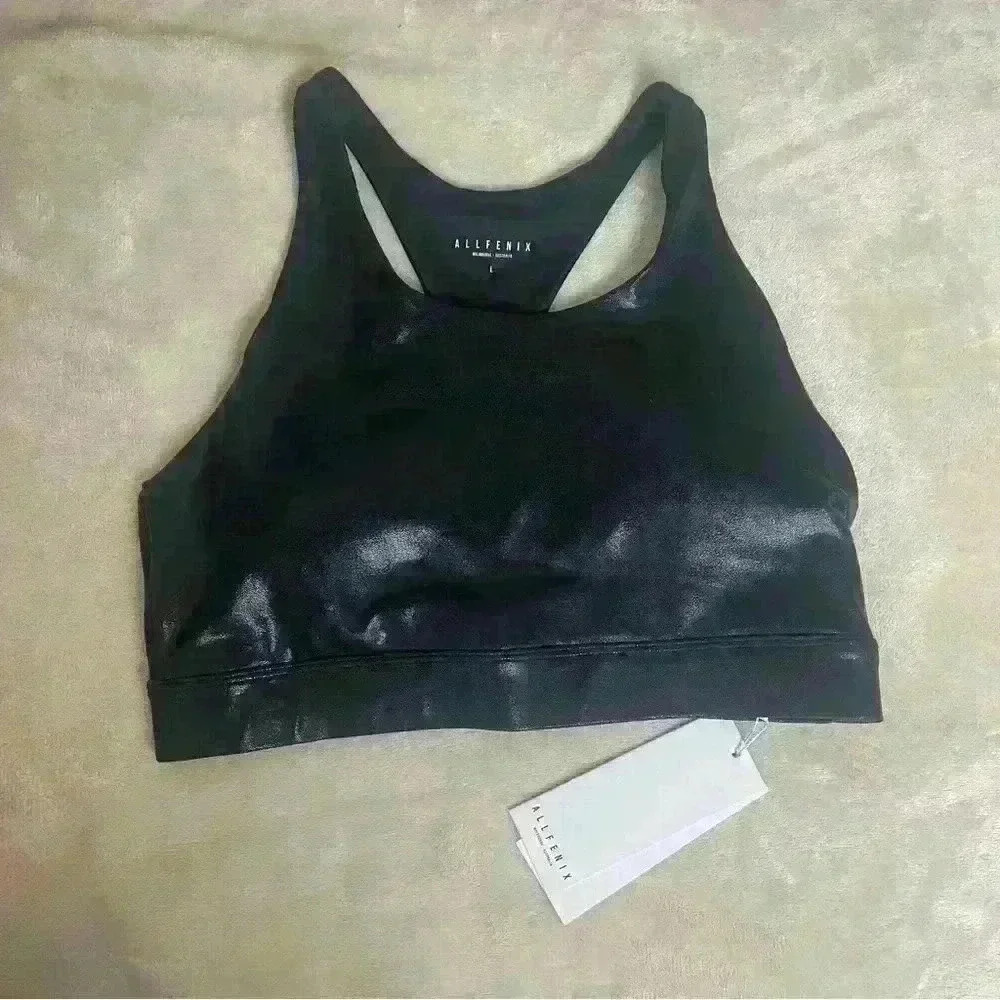 Allfenix Sports Bra Leatherette Brand New
